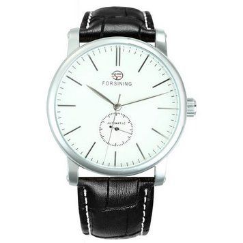 Часы Forsining 8214 SILVER WHITE BLACK 37277 фото