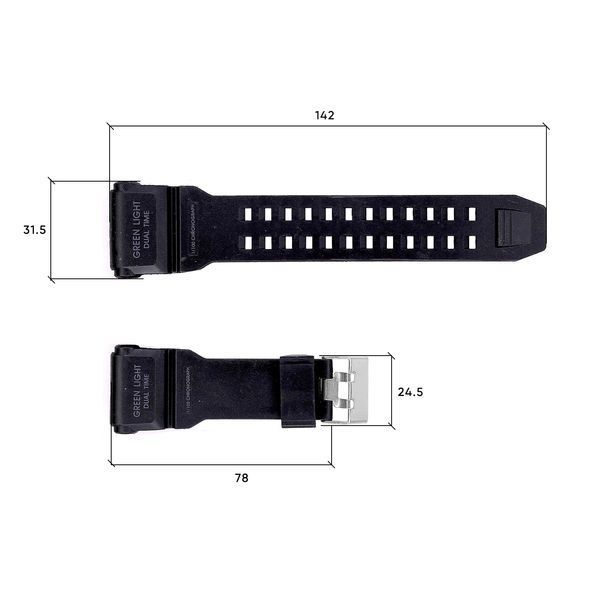 Ремінець для годинника Skmei 1688BK Black 1010 фото